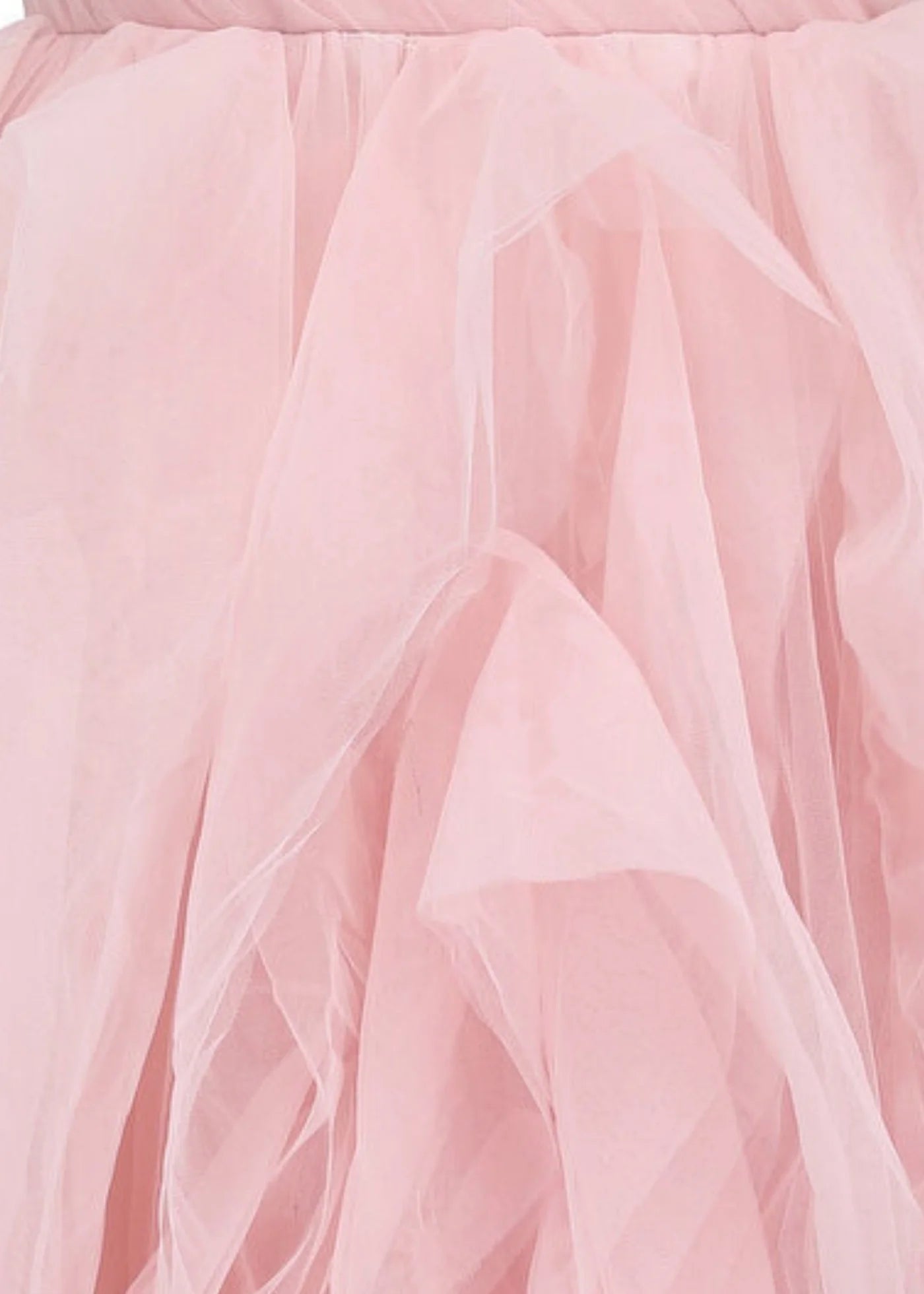Elegant Tulle Gown With Flowing Full-Length Skirt - Peach
